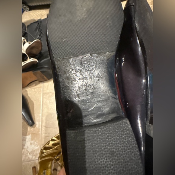 CHANEL Classic black patent leather ballerina flat RESOLED - Picture 2 of 5